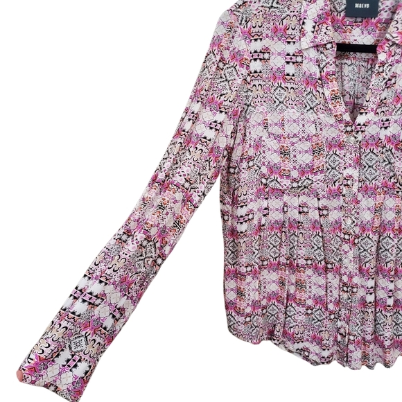 Anthropologie Maeve Islet Floral Print Button Down Rayon Casual Summer XS - Picture 6 of 16